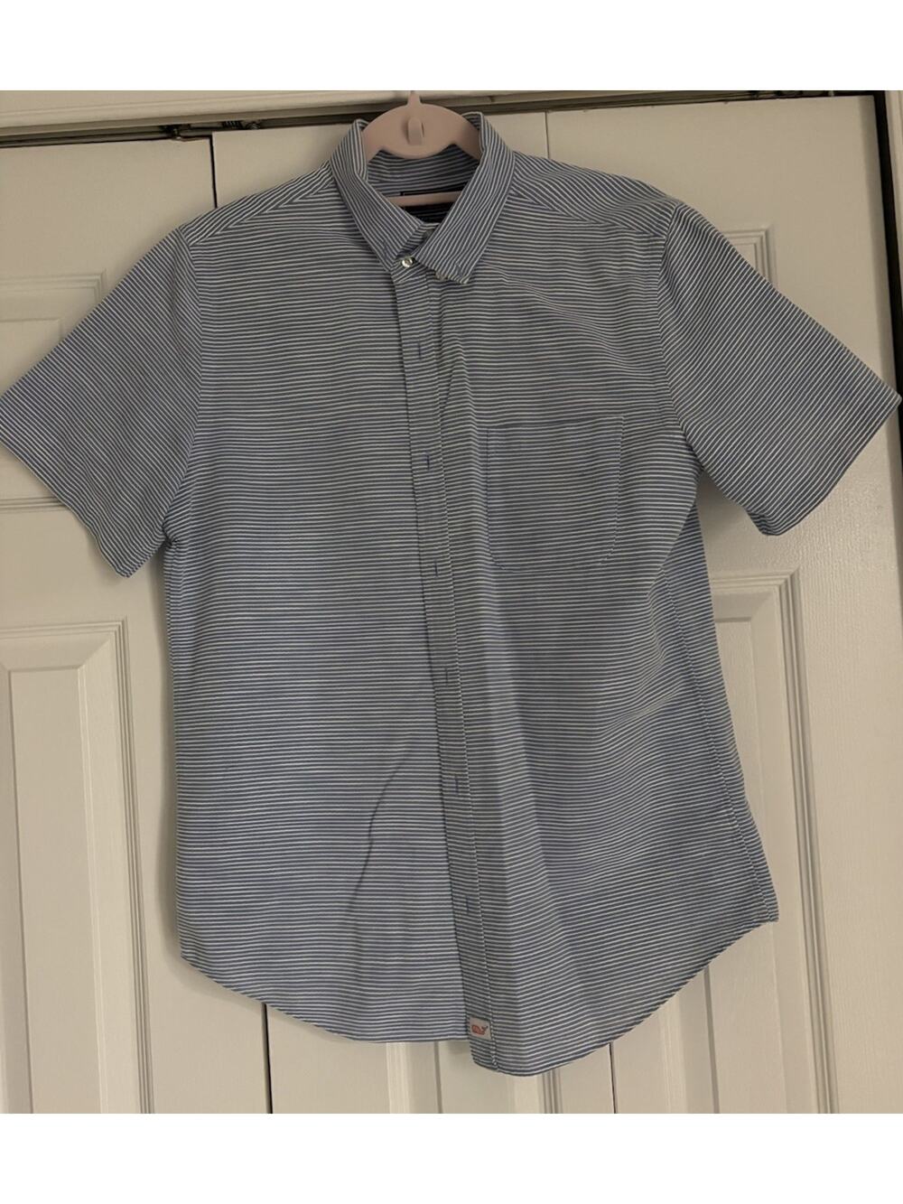 Vineyard Vines Shirt Mens Slim Fit Murray Blue Short Sleeve Button Down Medium